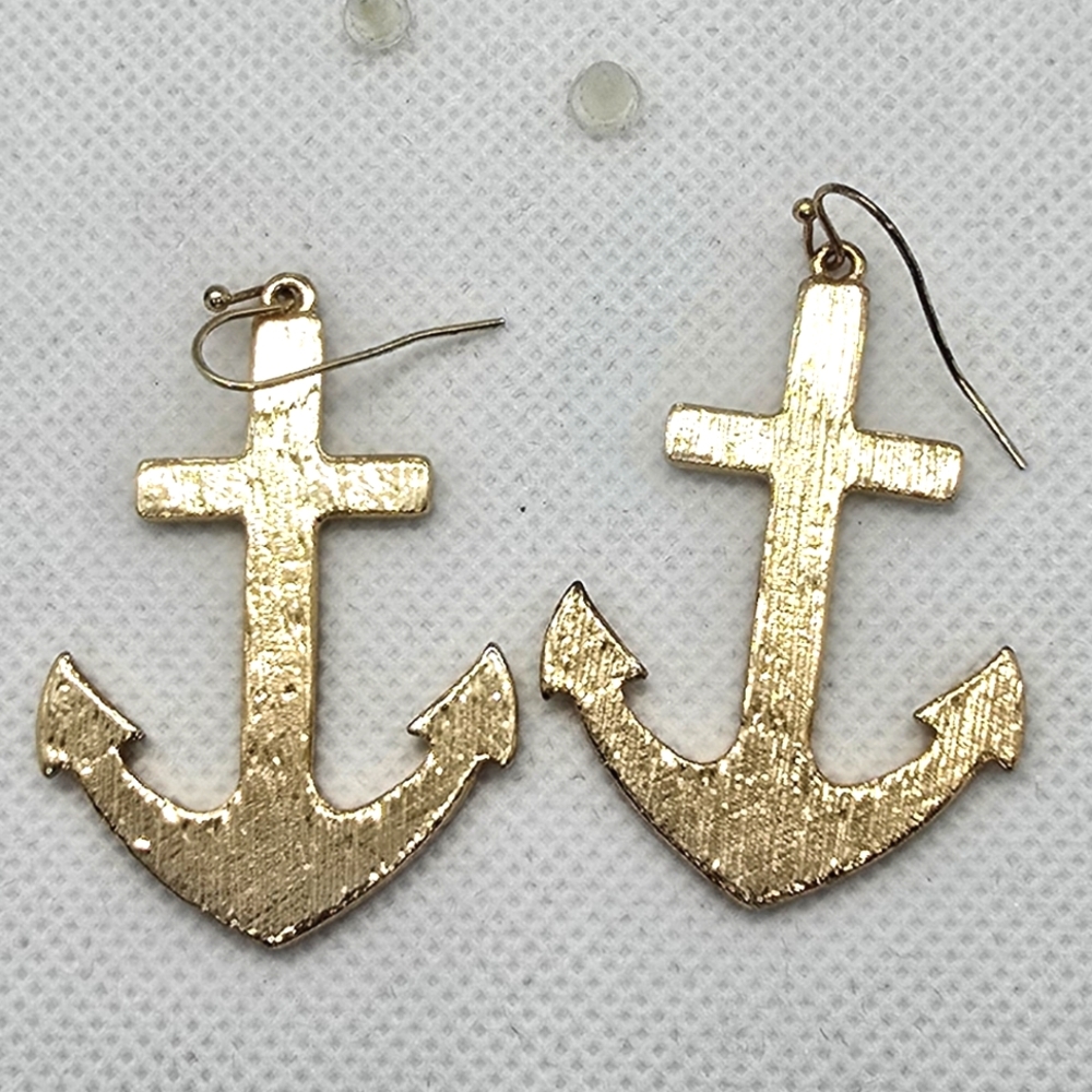 2 PAIRS!!! Nautical Anchor Earrings - Both for Pierced Ears. - Picture 6 of 6